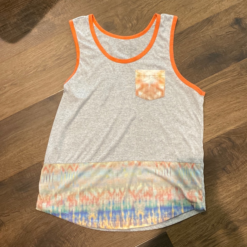 Red camel tank size M, grey and orange